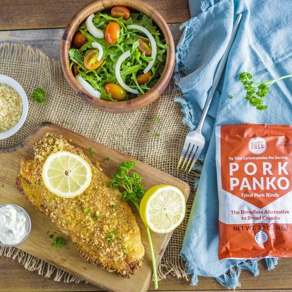 Pork Panko Breaded BakeFried Catfish Bacon's Heir