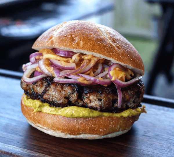 Thai Grilled Chicken Burger - Bacon's Heir