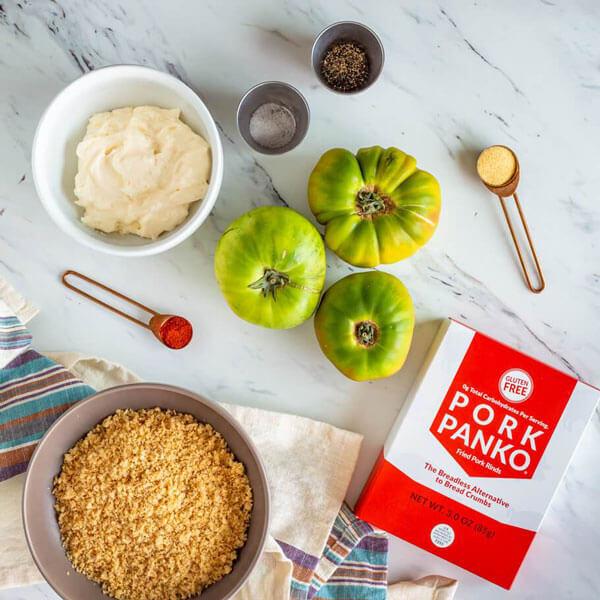 Pork Rind<br>Crusted<br>Green<br>Tomatoes